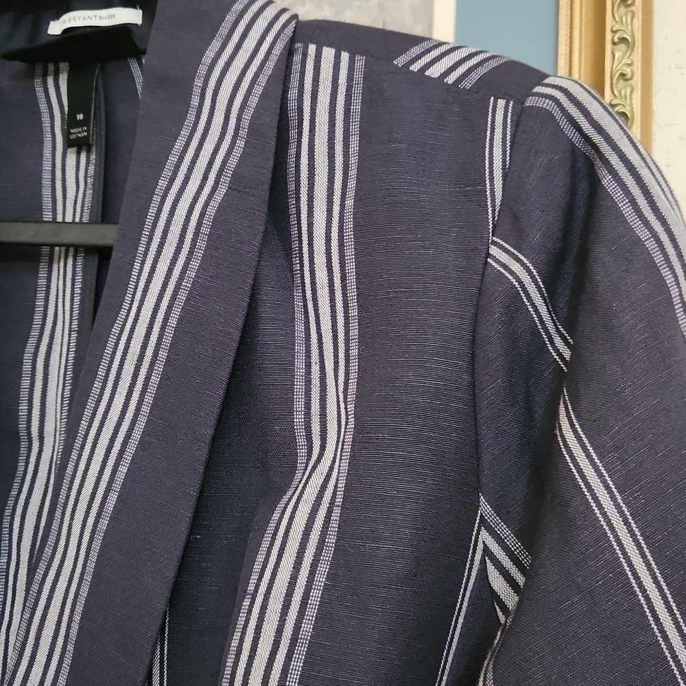 Linen Blend The Lane Bryant Blazer Size 18 Summer Office Collegiate lagenlook - Picture 10 of 15